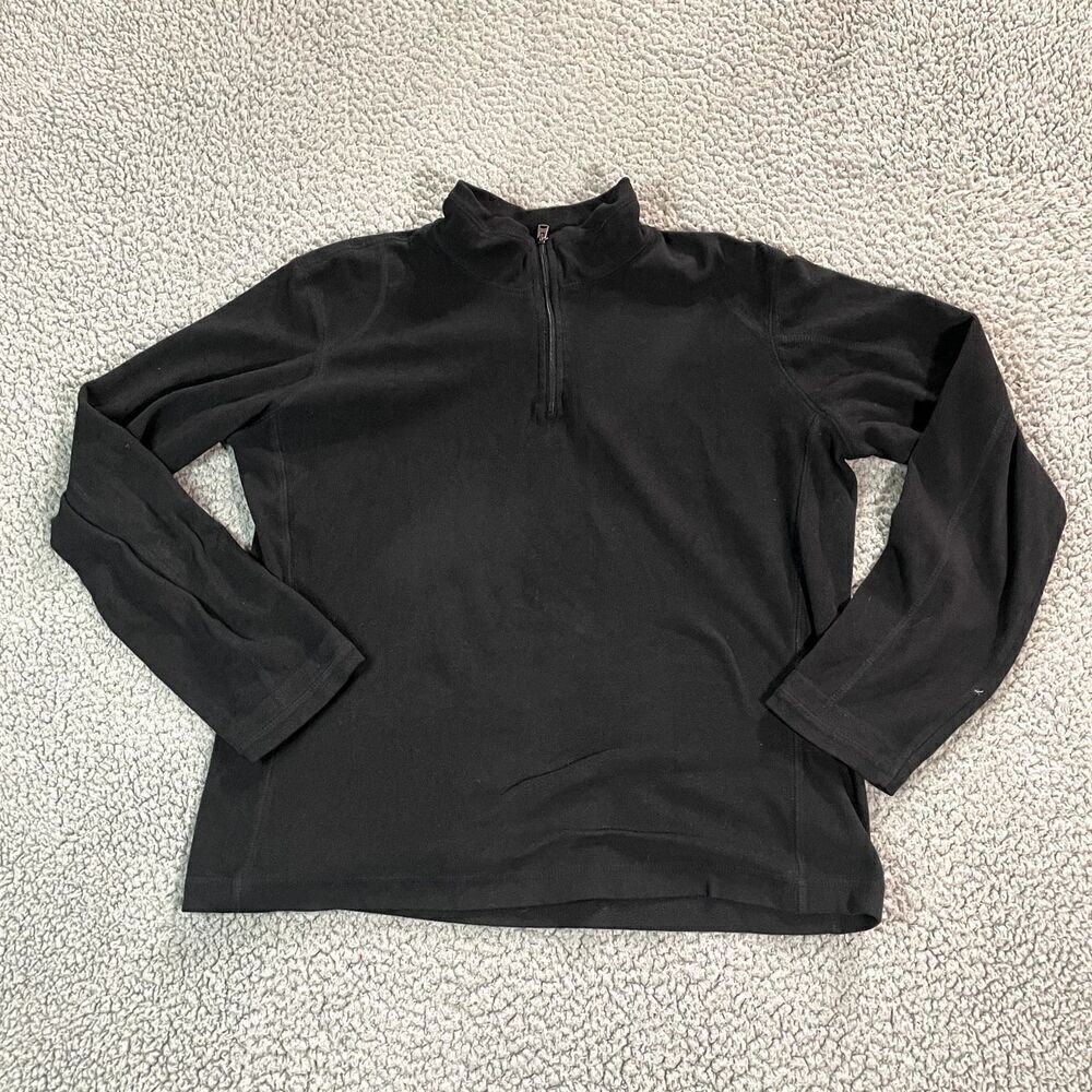 Columbia Fleece  Sweater Women's Half Zip Hiking Outdoor Mock Neck Black Large